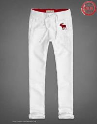 heren abercrombie and fitch moose logo elastisch sweatpants wit rood Style Betaalbare vseud597